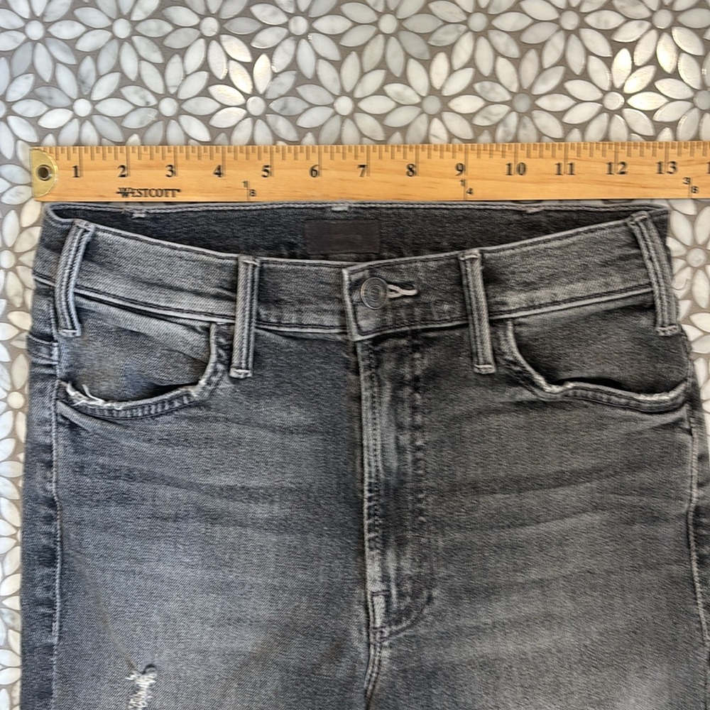 Women's Mother The Hustler Crop Step Chew in Scene of the Crime(Grey) Wash, Size - Picture 8 of 8